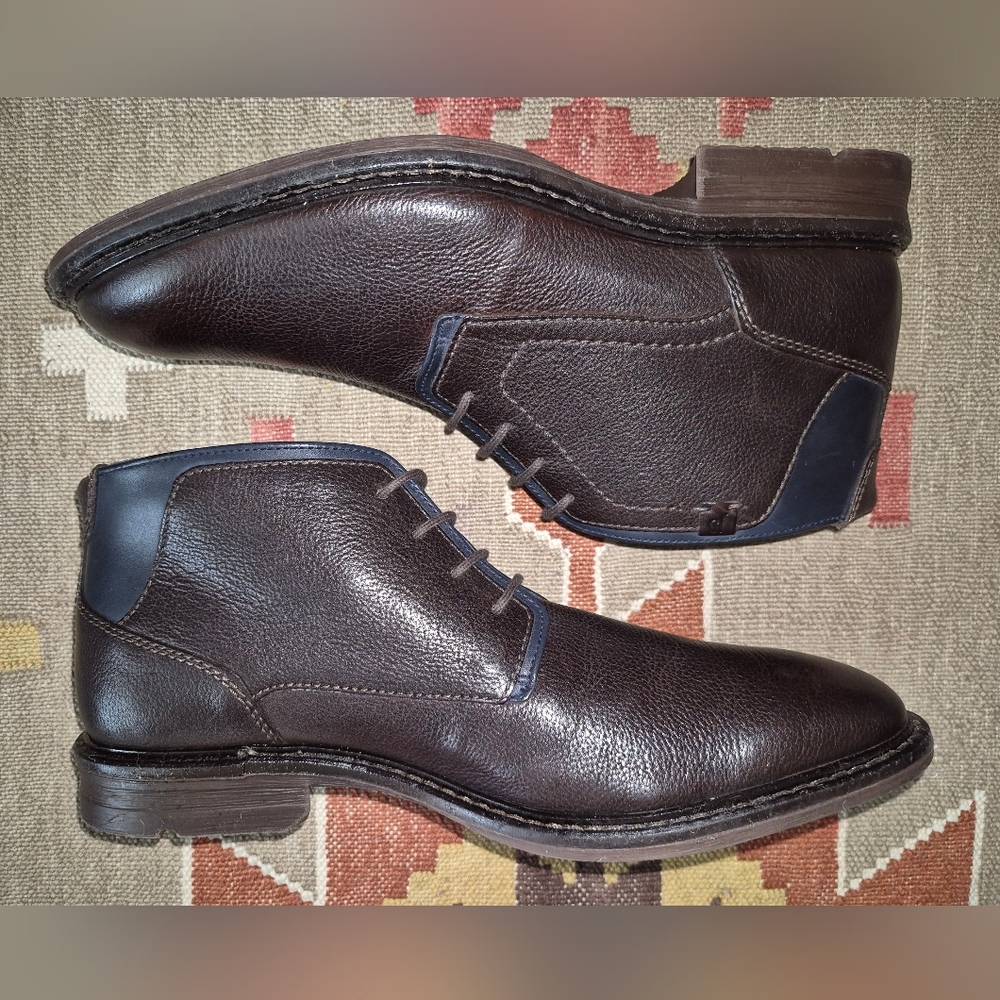 🔥New! Josef Seibel Earl 04 Men's 9.5 US 43 EU Chukka Leather Boots Brown/Navy